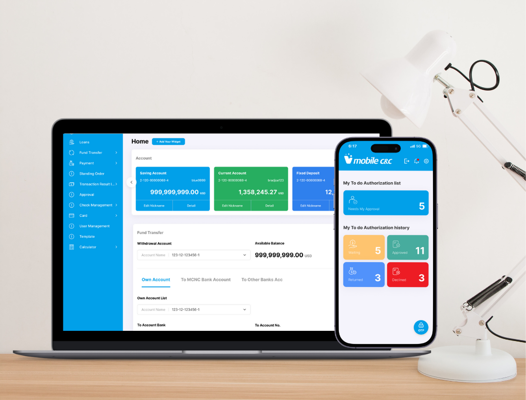 Corporate internet banking solution